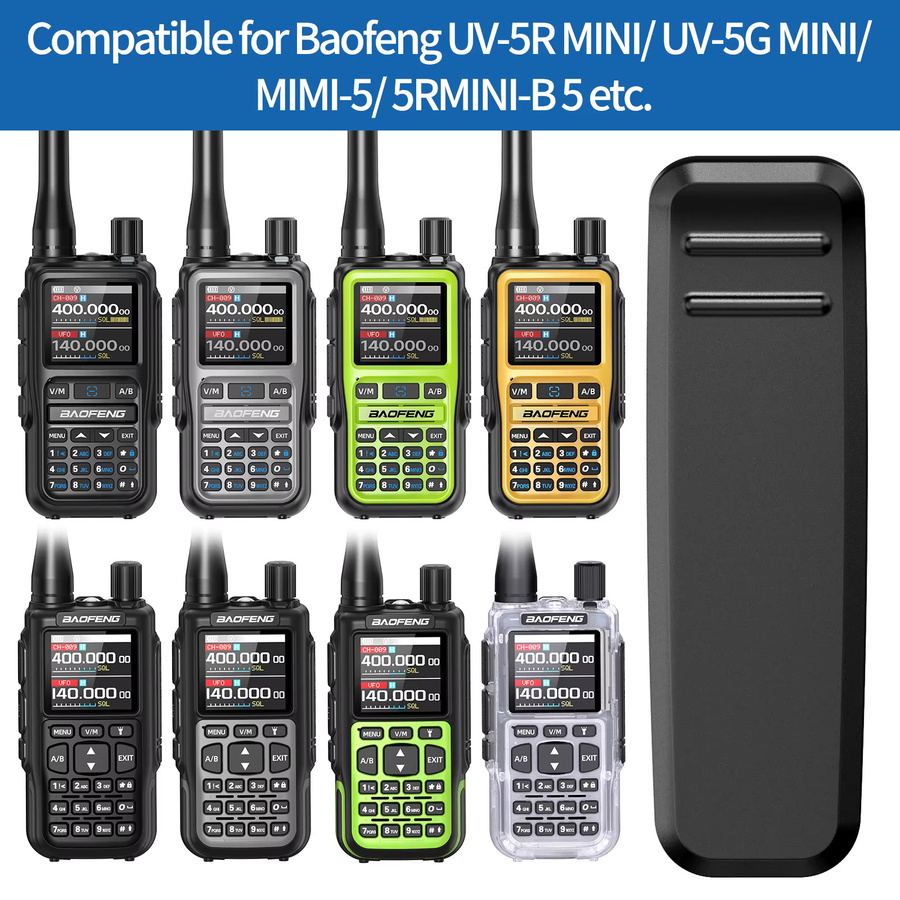 Baofeng UV-5R Mini-5 Walkie-Talkie Gürtelclip in Schwarz - Bild 2