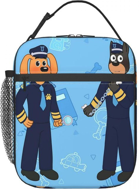 Fancy Style Studio Thermische Lunchtasche Safety Sheriff Labrador Geburtstagsparty in Blau - Bild 1