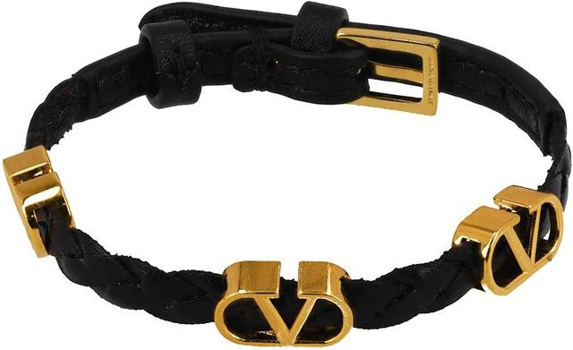 Valentino GaraVani Flechtarmband, Leder, Schwarz, Damen - Bild 1