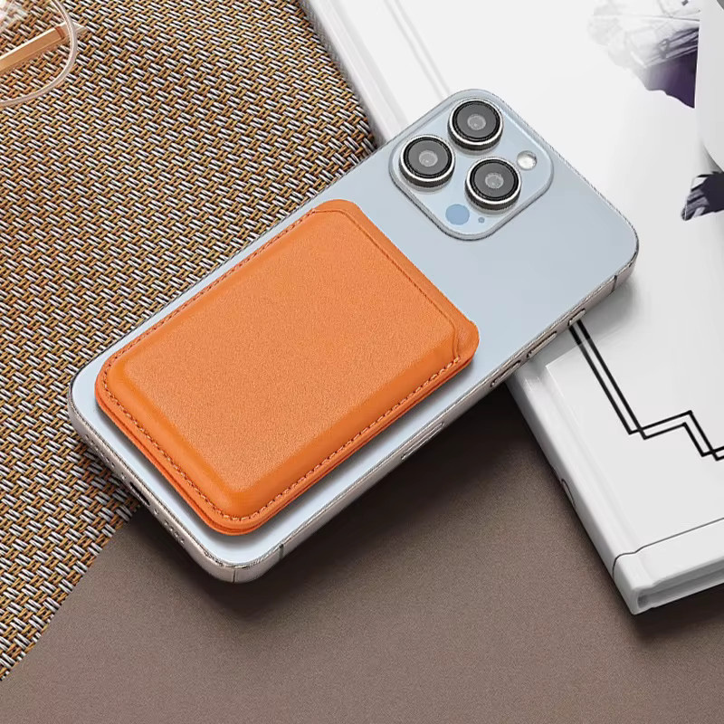 JINHF Magnetische Leder-Geldbörse mit integriertem Ständer und Kartenhalter für MagSafe kompatible iPhone 15 14 13 Pro Max Modelle - Bild 4
