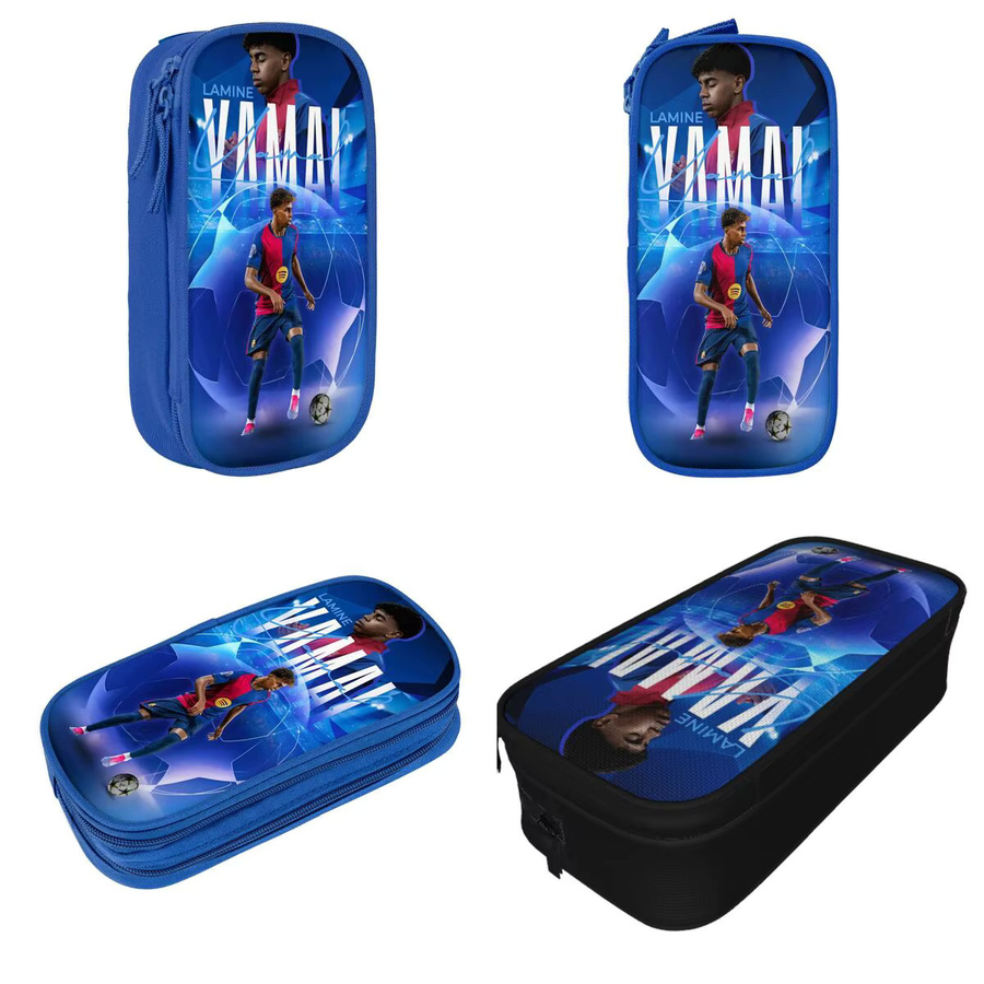 Y-Yamal Federmäppchen mit Fußball-Stern-Design in Blau aus Kunststoff - Bild 2