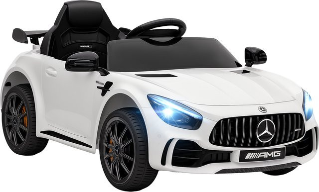 AIYAPLAY Mercedes-Benz Kinder Elektroauto, Weiß, mit Licht, ab 3 Jahre - Bild 1