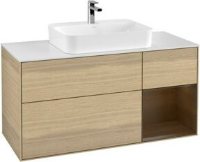 V&B Waschtischunterschrank Finion in Weiß mit Regal, Breite: 120 cm, Tiefe: 50,1 cm, Höhe: 50,1 cm - Bild 1