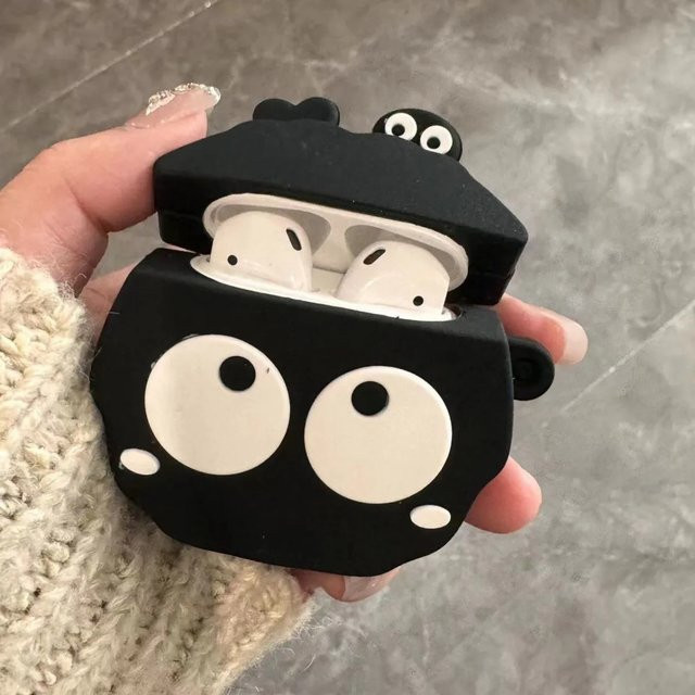 Niedrige Silikon-Schutzhülle für Apple AirPods Generation 1 2 3 4 und AirPods Pro 2 in Schwarz - Bild 1