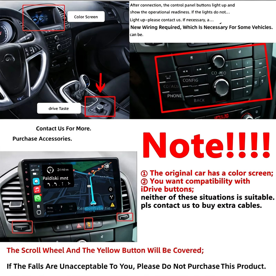 MOPECT 9 Zoll 2 DIN Autoradio für Opel Insignia 2008-2013 in Schwarz mit Android 15, 4GB RAM + 64GB Speicher, kabellosem Apple CarPlay & Android Auto, DAB+ Digitalradio, GPS-Navigation, Bluetooth und Rückfahrkamera - Bild 3