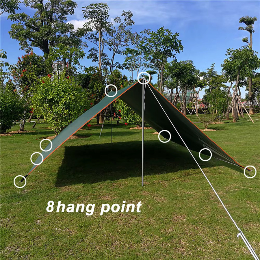 Top Lander Wasserdichte Plane als Sonnenschutz für Garten, Camping und Strand in Beige - Bild 3