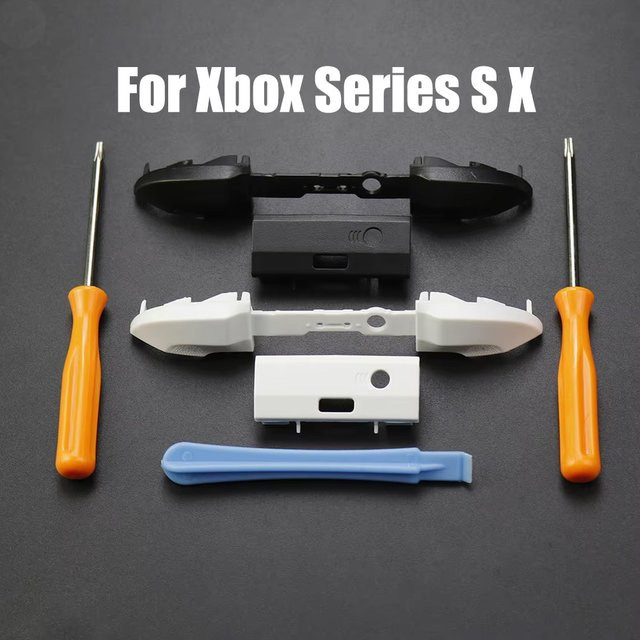 2 Sets RB LB Stoßstangen Tasten und Trigger Button Mittelhalter für Xbox Series X S Controller in Schwarz inklusive Schraubendreher-Werkzeug - Bild 1