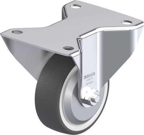 Blickle Bockrolle BK-POTH 100G-3-FA in Grau und Weiß mit 100mm Rad-Durchmesser und 300kg Tragfähigkeit - Bild 1