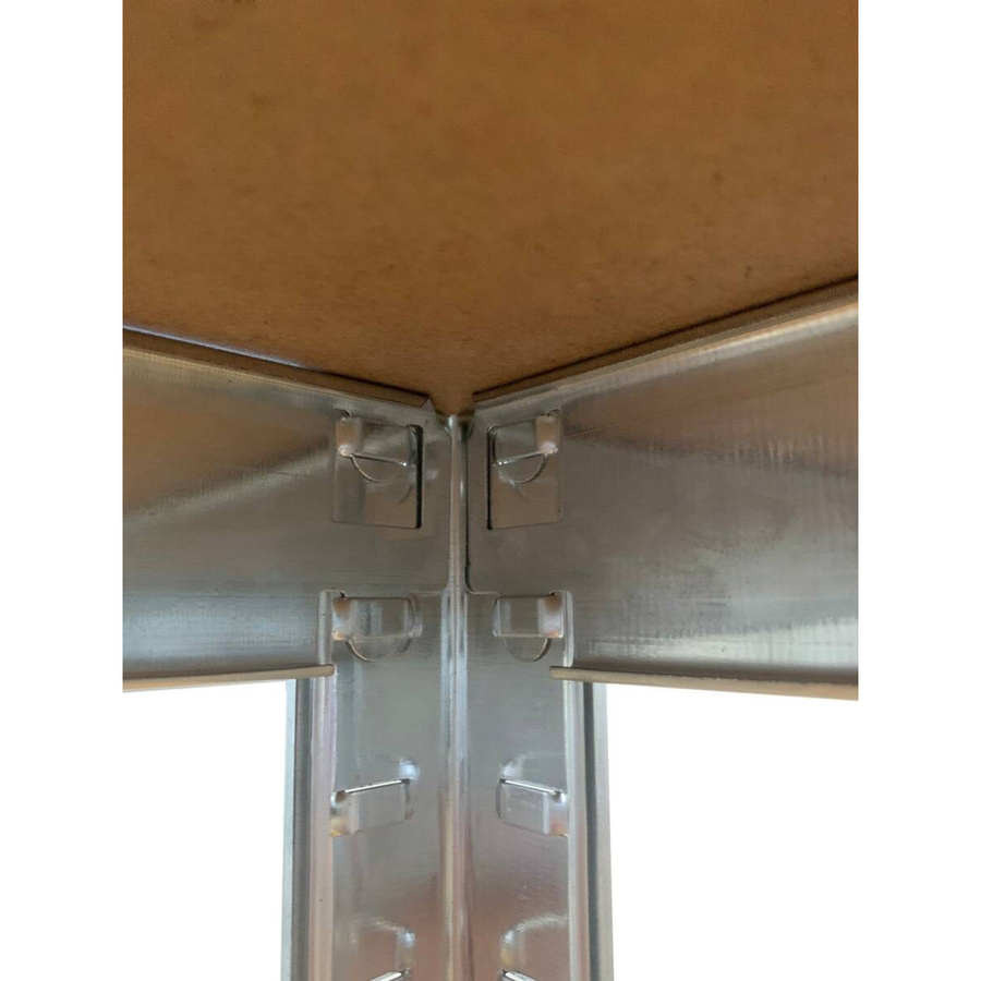 Pocoline Schwerlaststeckregal aus Metall in Silber, B/H/T: 90 x 180 x 40 cm - Bild 5