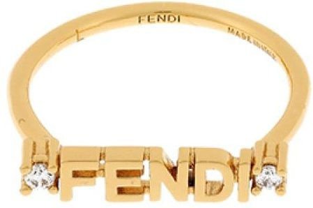 Fendi Fendigraphy Ring, Gold, Zirkonia, Damen, beige - Bild 1