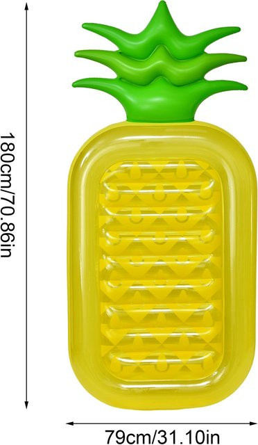 Binchi Keji Travel Aufblasbare Ananas Schwimminsel Gelb / Grün - Bild 1