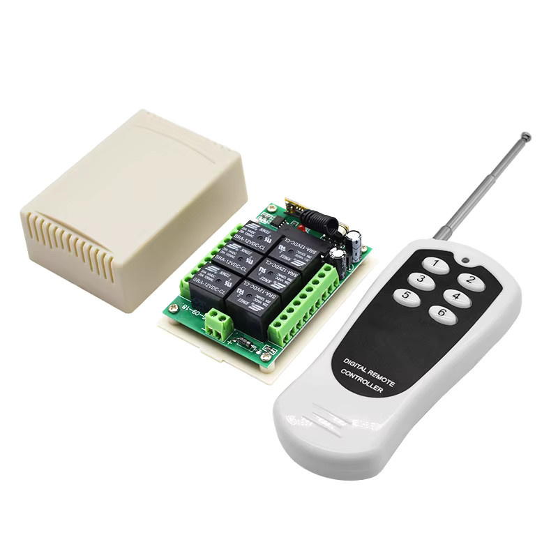 Scimagic-RC Universal 6 Kanäle Funk-Relais-Modul mit 433 MHz Fernbedienung und 6-Tasten RF-Sender für DC 12 V 24 V - Bild 2