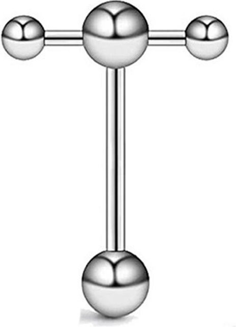 Adaitdary Barbell-Piercing Edelstahl, Silber, Damen - Bild 1