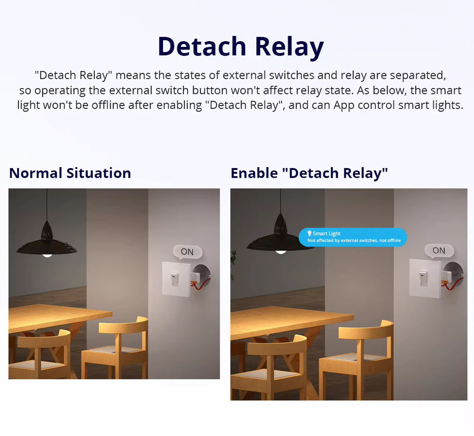 SONOFF MINIR4 WLAN Smart Switch Wi-Fi 2-Wege-Schalter in Weiß, kompatibel mit eWelink, Alexa und Google Home, inklusive S-MATE2 für drahtlose Steuerung - Bild 2