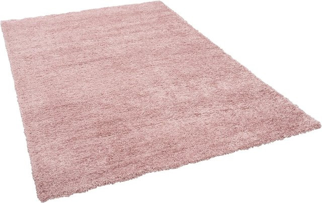 Pergamon Hochflor Langflor Teppich Aloha Altrosa B/T: 200 x 200 cm - Bild 1