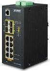 PLANET IGS-5225-8P4S Managed Layer 2+ Network Switch mit 8 x 10/100/1000 PoE+ Ports und 4 x Gigabit SFP, 240 W PoE+ Budget, DC-Betrieb, DIN-Schiene oder Wandmontage - Bild 1