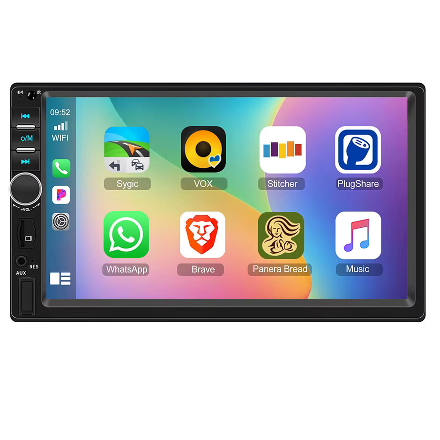 Podofo 2 DIN Autoradio mit 7 Zoll Display, Carplay, Android Auto, Mirror Link, Bluetooth, FM-Radio und USB/TF-Schnittstelle in Schwarz - Bild 6