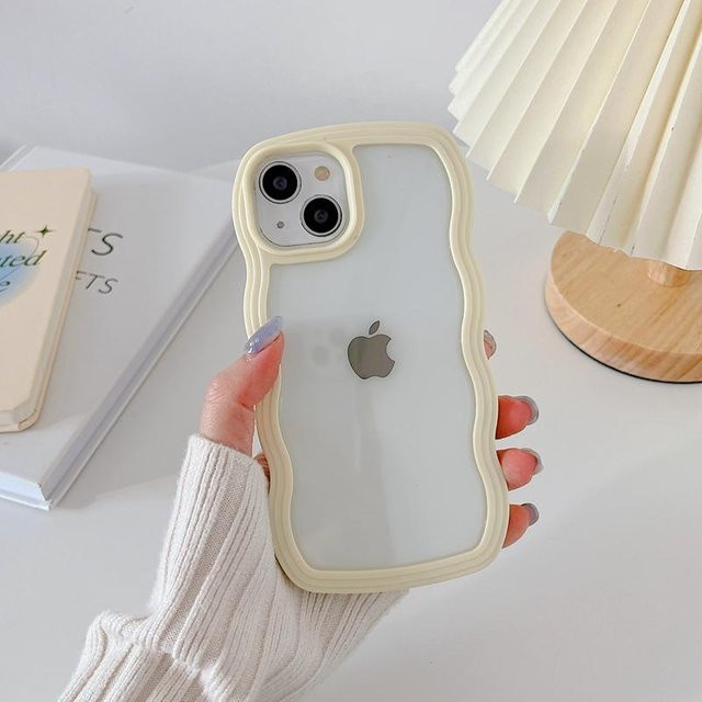 Transparentes iPhone 13 Handycase mit weichen Wellenlinien von Bai Fen Bai-Digital 3C - Bild 1