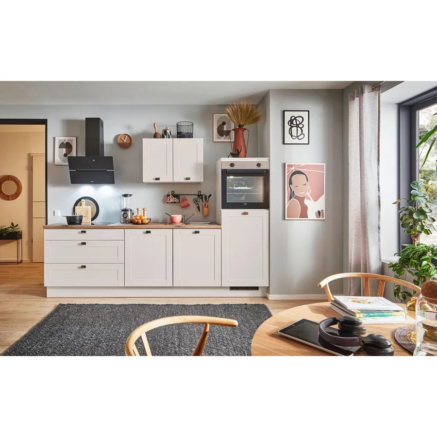 PINO Küchenzeile Kaschmirgrau Matt mit 1 Geräteschrank, Breite: 260 cm, Tiefe: 60 cm, Höhe: 174 cm - Bild 2