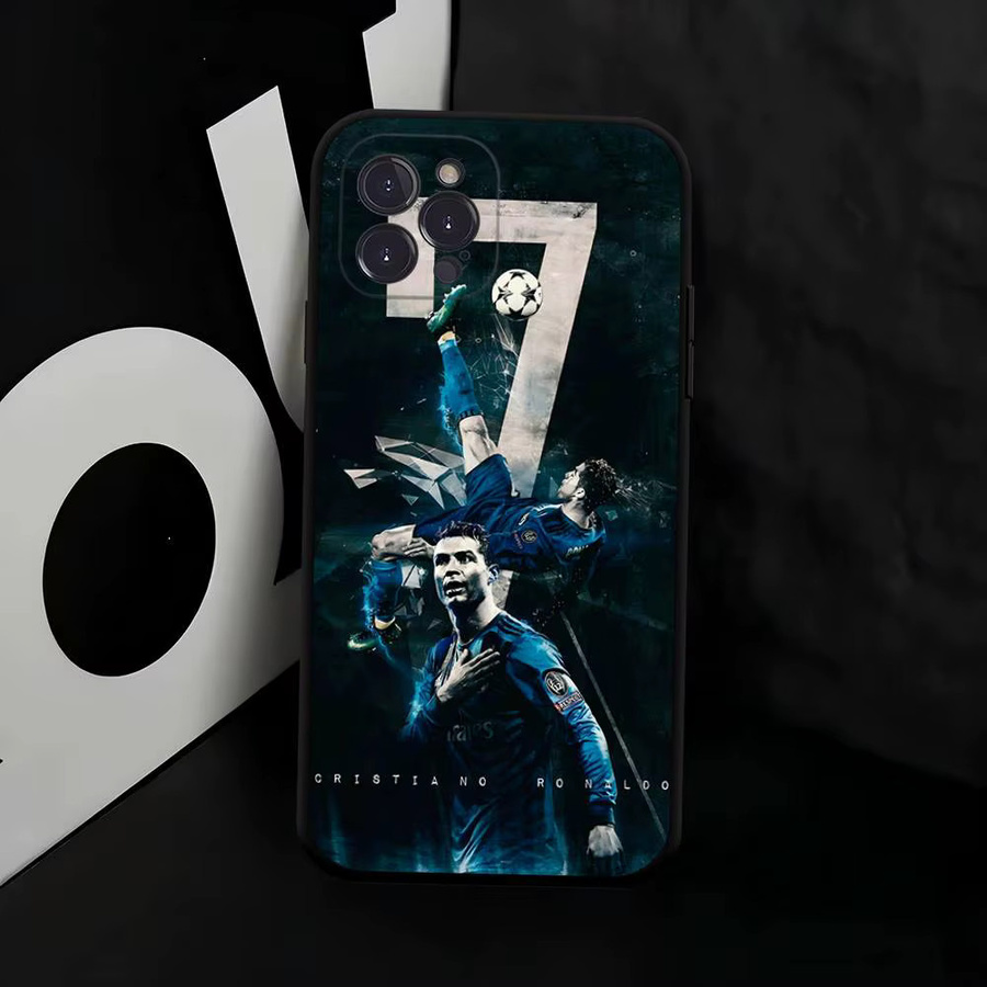 Schwarze Silikon-Handyhülle KK-15 CR7 R-Ronaldo für Apple iPhone 11 bis 17 Pro Max Plus aus TPU - Bild 6
