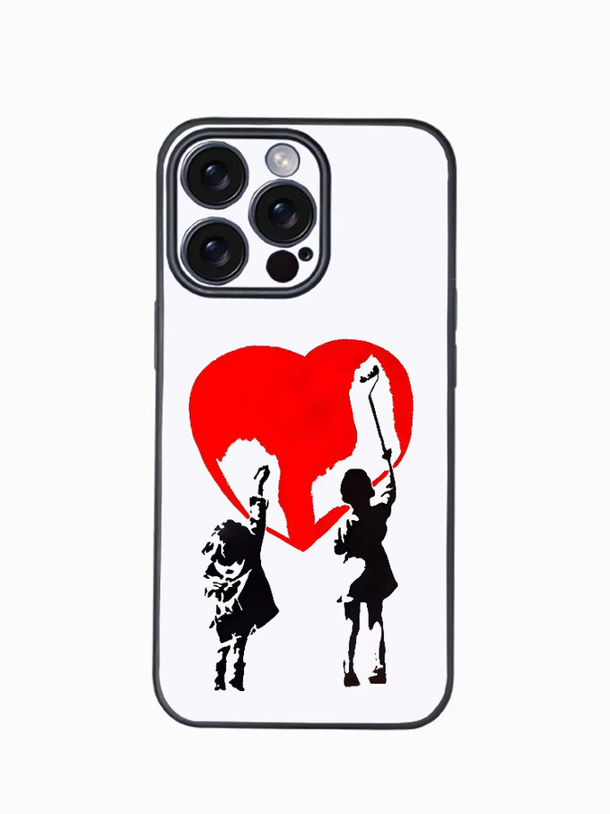 Graffiti-Künstler B-Banksy Handyhülle für Apple iPhone 16, 15, 14, 13, 12, 11 (Pro, Max, Plus, Mini) aus weichem TPU in Multicolour - Bild 3