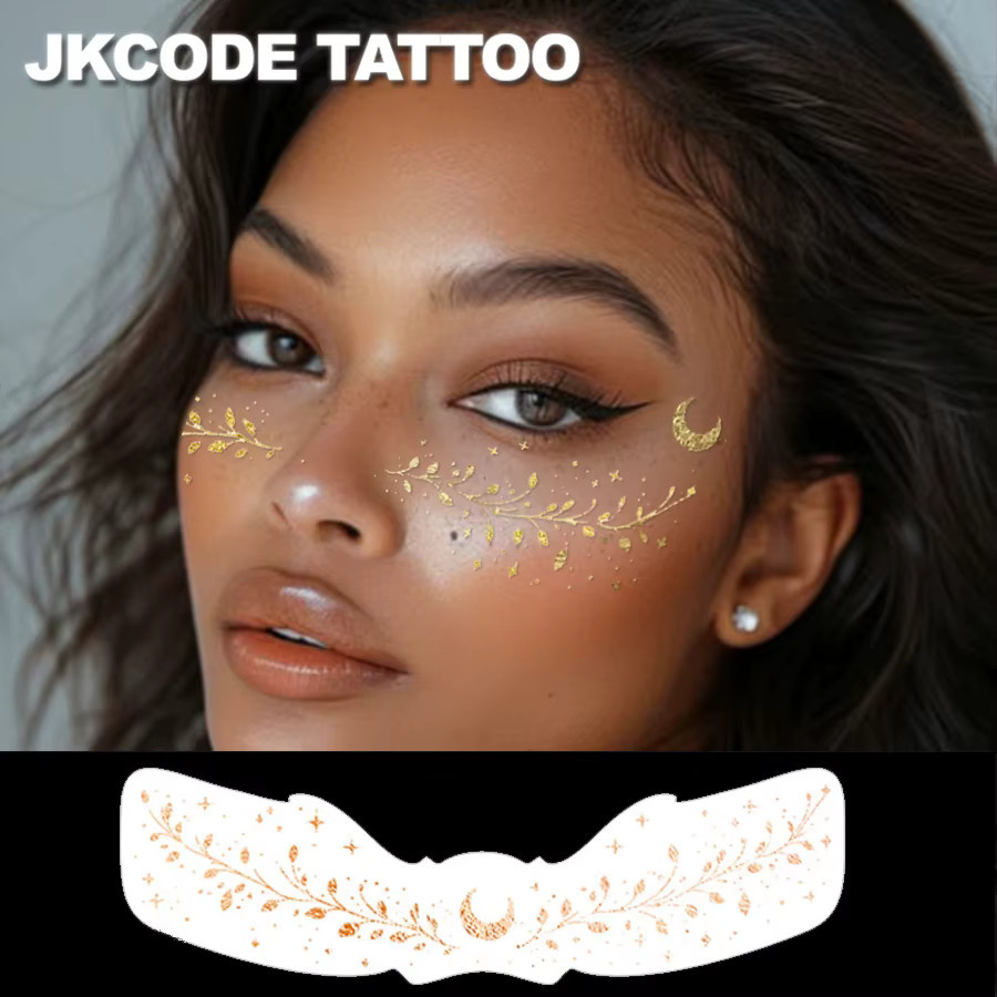 JKCODE TATTOO Metallic Freckles Tattoo Sticker Set, Unisex - Bild 4