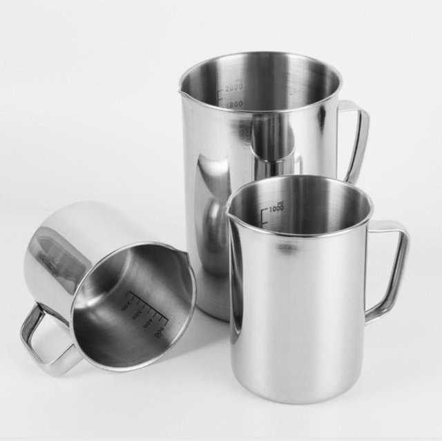 Edelstahl Messbecher mit Skala in Silber, 500 ml - Bild 1