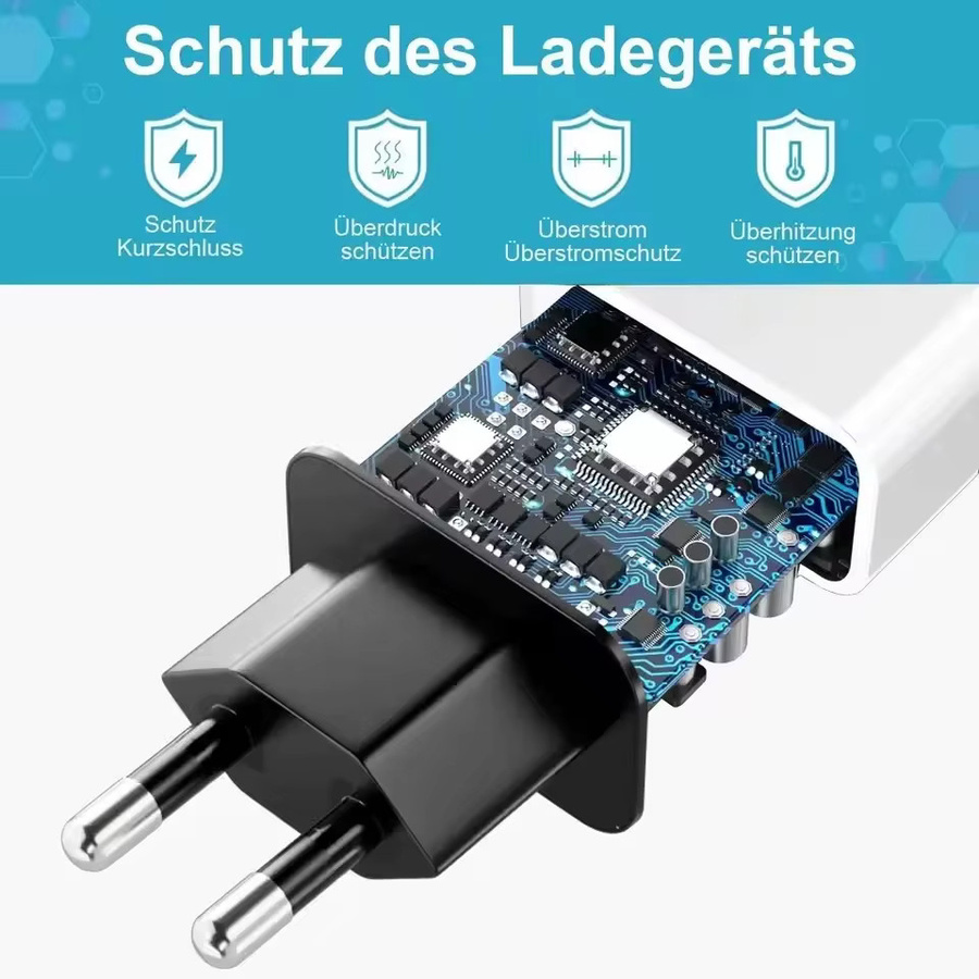 Keai PD 30W USB-C Schnellladegerät mit Typ-C Datenkabel in Weiß für Google Pixel Serie - Bild 2