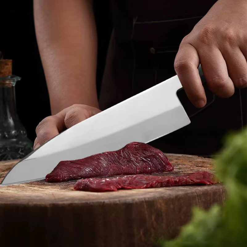 GuanQi Sashimi-Messer mit Holzgriff und Schutzhülle, silbernes Utility-Küchenmesser zum Schneiden von Fisch, Fleisch und Obst - Bild 3