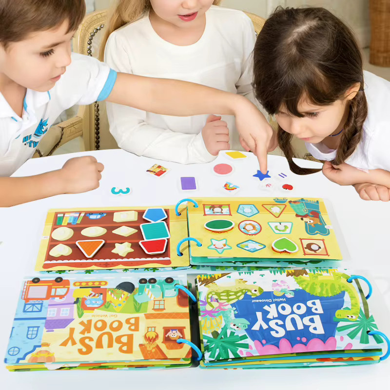 Datgo Montessori Baby Busy Sticker Book My First Quiet Book, Lernspielzeug, Tiere, Pappe / Karton, Bunt / Mehrfarbig - Bild 2