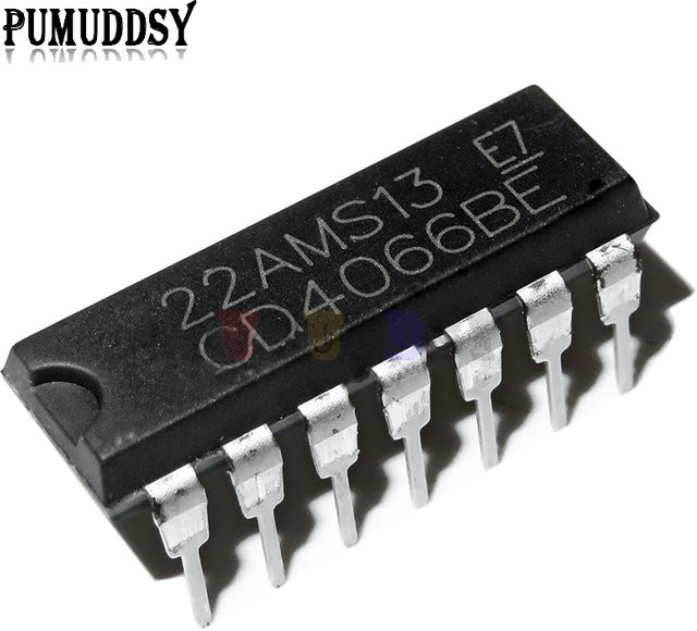 PUMUDDSY CD4066BE DIP14 Quadruple 2-Way Bilateral Switch IC, 10 Stück, Schwarz - Bild 1