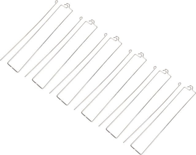 Koogeelife 6er Set Edelstahl Klemm-Flügel-Schienen zum Grillen von Hähnchenflügeln in Silber - Bild 1