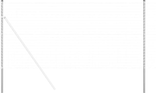 vidaXL Zaunpfosten aus pulverbeschichtetem Stahl, 12 Stück, Silber, H: 180 cm, B: 3,2 cm, T: 3,2 cm - Bild 1