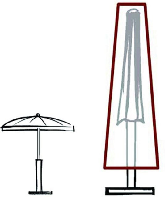Garvida Schutzhülle für Sonnenschirme aus Polyestergewebe in Braun, Durchmesser: 250 - 400 cm, B/T/H: 212 x 57/18 cm, mit Zugband - Bild 1