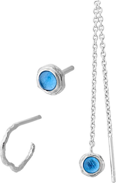 Pernille Corydon Ohrringe Set, 925 Silber, Blue Hour - Bild 1