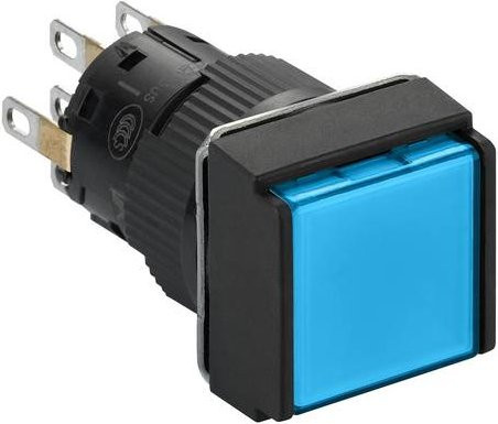Schneider Electric XB6ECF6B2P Leuchtdrucktaster, blau, Unterputz, Doppeldruckentriegelung, 24 V, 5er Set - Bild 1