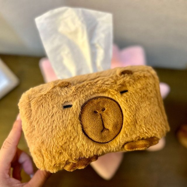 Capybara Plüsch-Taschentuchbox, Kawaii-Plüschtier - Bild 1