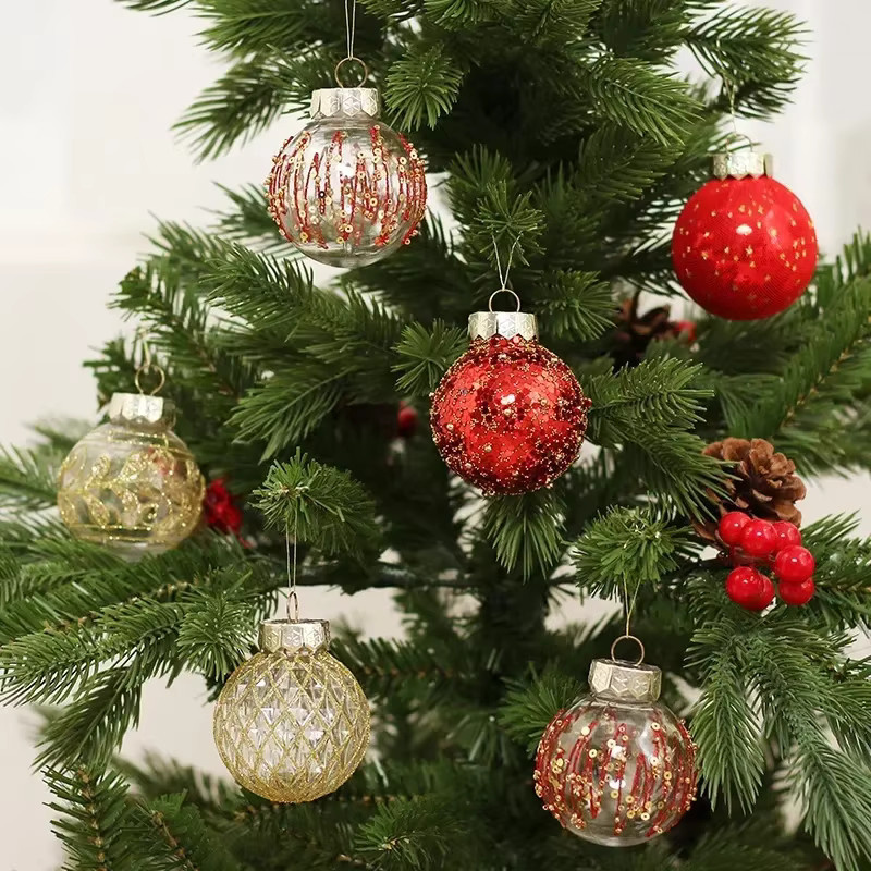 25 Stück Weihnachtskugeln LIJIAO in Rot und Gold, Durchmesser: 6 cm, Weihnachtsbaum Anhänger für Weihnachten und Neujahr - Bild 4