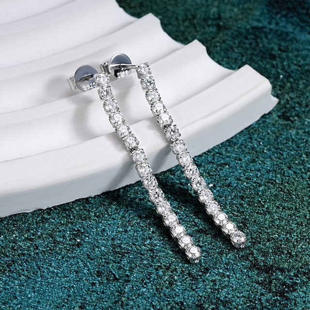 IOGOU Moissanit-Ohrstecker, 925 Sterlingsilber, Damen - Bild 1