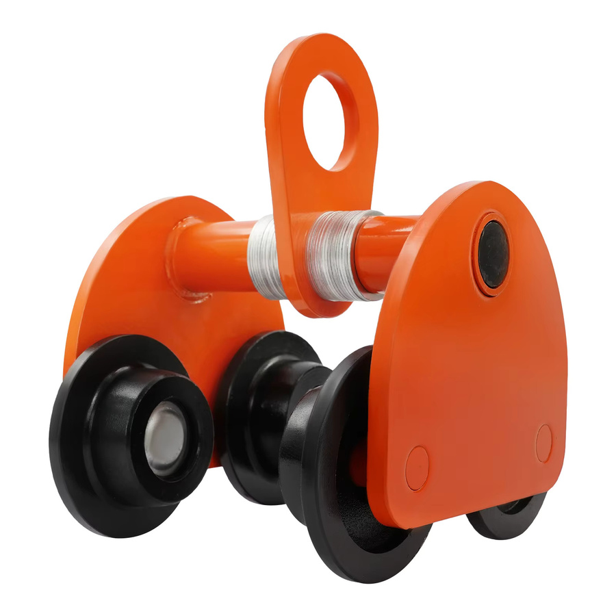 CNCEST Manueller 2T Trägerwagen Balkenwagen in Orange mit Laufrollen - Bild 4
