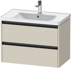 Duravit Waschtischunterschrank Ketho.2 in Tau matt mit 2 Schubladen, wandhängend, B/T: 78,4 x 45,5 cm - Bild 1