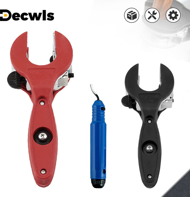 2-in-1 Ratschen-Rohrschneider für Kupfer, Aluminium und PVC, Schneidebereich 8–29 mm (5/16 bis 1-1/8 Zoll), manuelles Heimwerker-Schneidwerkzeug mit optionalem Entgratwerkzeug - Bild 1
