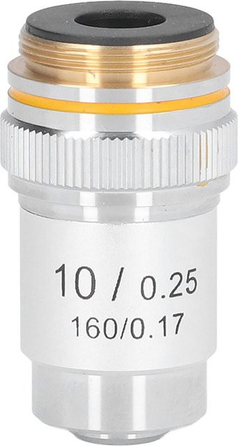 Achromatisches Hochleistungsmikroskopobjektiv mit 10x Vergrößerung und 20,2 mm Schnittstelle in Silber - Bild 1