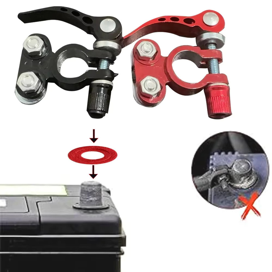 1 Paar Schnellverschluss-Auto-Batterieklemmen für 12 V und 24 V in Multicolor - Bild 3