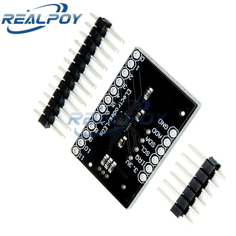 REALPOY MPR121 Breakout V12 Kapazitives Berührungssensor-Controller-Modul mit I2C-Schnittstelle in Schwarz für Arduino - Bild 2