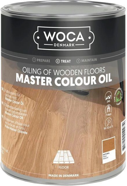Woca Meister Colour Öl 5 Fußbodenöl für geölte Holzböden in Natur Transparent wasserabweisend - Bild 1