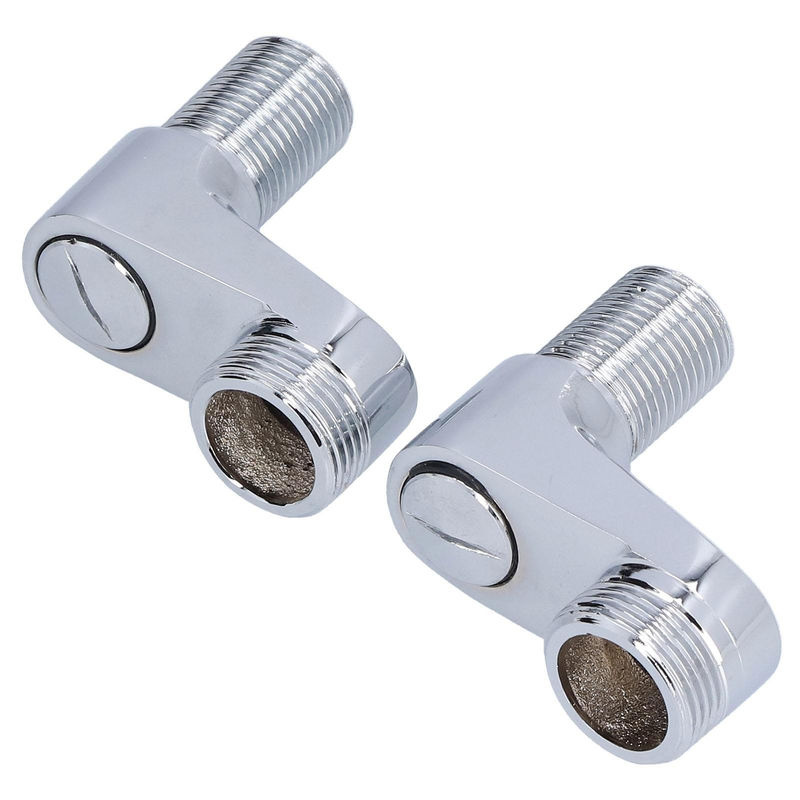 TOMTOP JMS Brausearmatur mit Schwenkarm-Adapter für Kalt- und Warmwasser, Wandmontage, Messing, Farbe: Grau/Silber - Bild 3