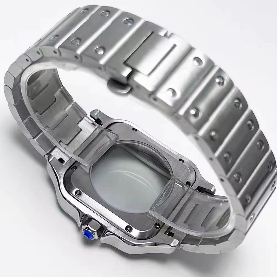 Uhrengehäuse Santos, 38 mm, Edelstahl, Silber, Unisex - Bild 3