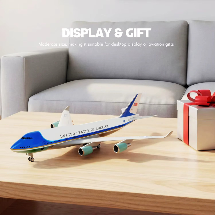 ZOCO Air Force One B747, Druckguss-Flugzeugmodell, 1:240, für Erwachsene - Bild 2
