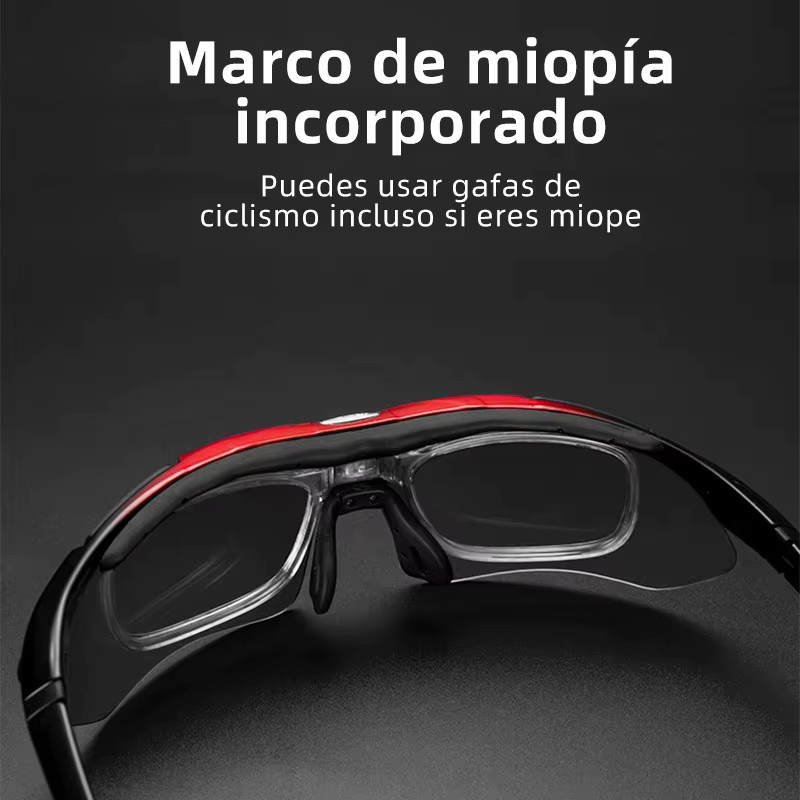 ROCKBROS Sportsonnenbrille, Schwarz, Kunststoff, polarisiert - Bild 3
